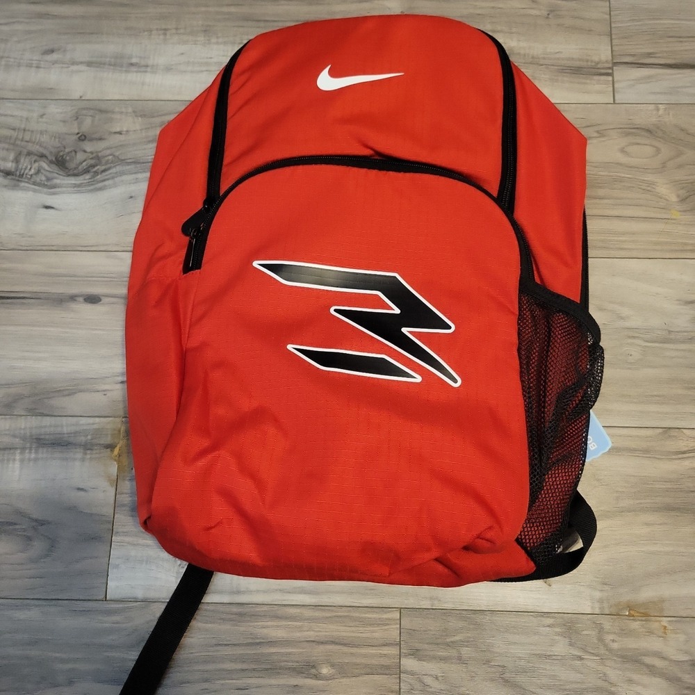 Nike 3Brand By Russell Wilson Futura Drip Black Action Red Backpack  Ripstop